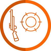 Hunting Line Orange Circle Icon vector