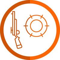 Hunting Line Orange Circle Icon vector