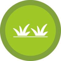 Grass Glyph Multi Circle Icon vector