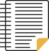 Notes Skined Filled Icon vector