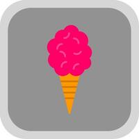 Cotton Candy Flat Round Corner Icon vector