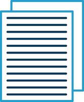 Papers Line Blue Two Color Icon vector