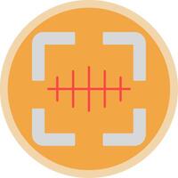 Barcode Scanner Flat Multi Circle Icon vector