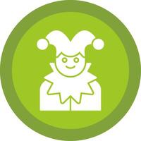 Jester Glyph Multi Circle Icon vector