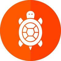 Turtle Glyph Red Circle Icon vector