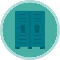 Lockers Flat Multi Circle Icon vector