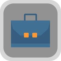 Briefcase Flat Round Corner Icon vector