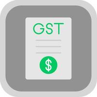 Gst Flat Round Corner Icon vector