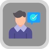 Advice Flat Round Corner Icon vector