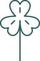 Clover Line Gradient Round Corner Icon vector