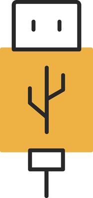 Usb Skined Filled Icon