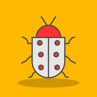 Bug Filled Shadow Icon vector