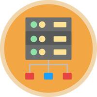 Structured Data Flat Multi Circle Icon vector