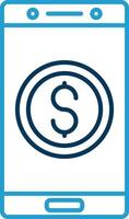 Currency Line Blue Two Color Icon vector