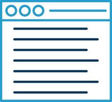 Web Line Blue Two Color Icon vector