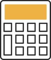 Calculator Skined Filled Icon vector