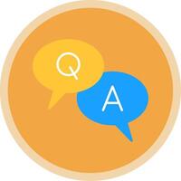 Question And Answer Flat Multi Circle Icon vector