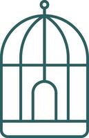 Circus Cage Line Gradient Round Corner Icon vector