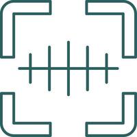 Barcode Scanner Line Gradient Round Corner Icon vector