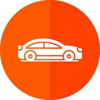 Car Glyph Red Circle Icon vector