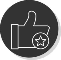 Review Line Grey Circle Icon vector