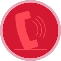 Phone Call Flat Multi Circle Icon vector