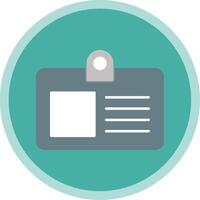 Id Card Flat Multi Circle Icon vector