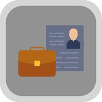 Suitcase Flat Round Corner Icon vector