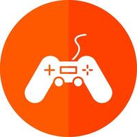 Gaming Glyph Red Circle Icon vector