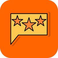 Stars Filled Orange background Icon vector