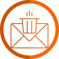 Junk Line Orange Circle Icon vector