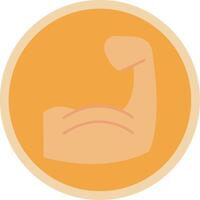 Muscle Flat Multi Circle Icon vector