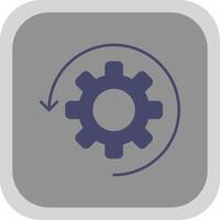 Automate Flat Round Corner Icon vector