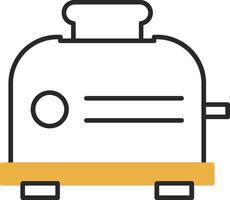 Toaster Skined Filled Icon vector