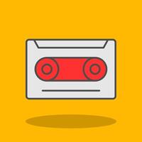 Cassette Filled Shadow Icon vector
