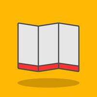Folding Screen Filled Shadow Icon vector