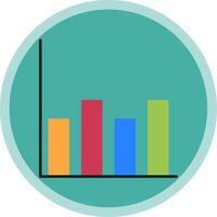 Diagram Flat Multi Circle Icon vector