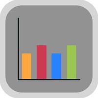 Diagram Flat Round Corner Icon vector