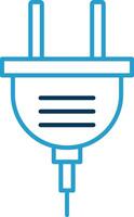Power Plug Line Blue Two Color Icon vector