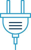 Power Plug Line Blue Two Color Icon vector