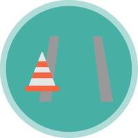 Cone Flat Multi Circle Icon vector