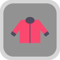 Driver Jacket Flat Round Corner Icon vector