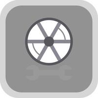 Tire Flat Round Corner Icon vector