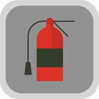 Extinguisher Flat Round Corner Icon vector