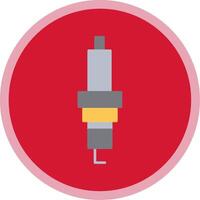 Spark Plug Flat Multi Circle Icon vector