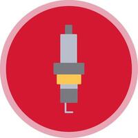 Spark Plug Flat Multi Circle Icon vector