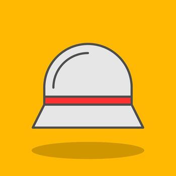 Dom sombrero lleno sombra icono vector