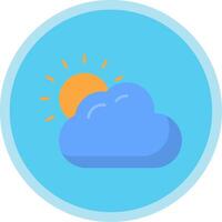 Weather Flat Multi Circle Icon vector