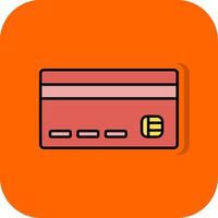 Credit Card Filled Orange background Icon vector