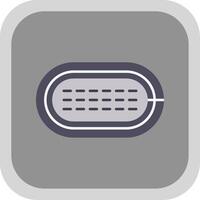 Running Track Flat Round Corner Icon vector